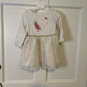 Cat & Jack Cream and Gold Kids Dress